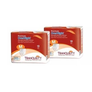 Set Of 2 Tranquility Disposable Underwear Medium 18 Ct Ea 36 Total Same Day Ship